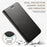 SUTENI for iPhone 15 Calf Texture Leather Case Wallet Magnetic Closure - Black - 4