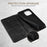 SUTENI for iPhone 15 Pro Max Simple Leather Case Wallet Phone Cover - Black - 5