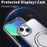For iPhone 14 Plus Magnetic Phone Case Hidden Gear Rotary Ring Kickstand - Titanium Grey - 5