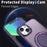For iPhone 15 Plus Magnetic Case Ring Kickstand PC + TPU Cover - Purple - 5