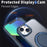 For iPhone 13 Kickstand Phone Case Hidden Gear Magnetic Cover - Navy Blue - 5