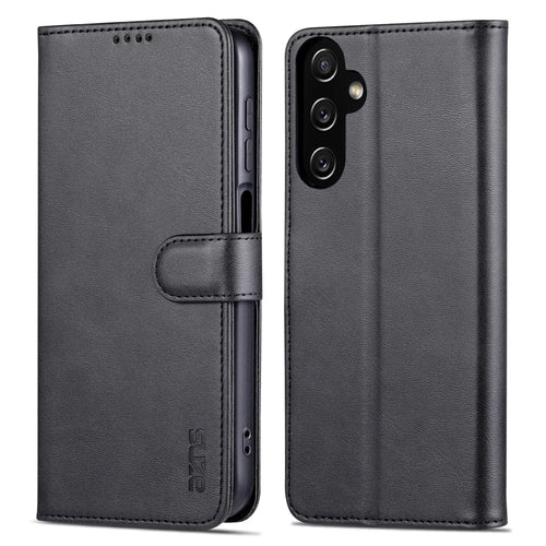 AZNS For Samsung Galaxy A35 5G Leather Phone Case Wallet Flip Phone Cover - Black - 1