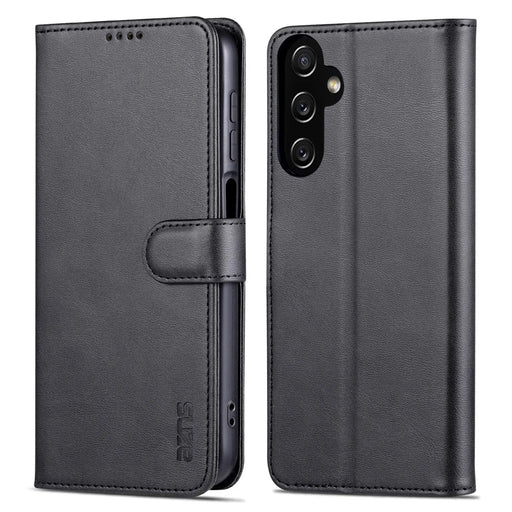 AZNS For Samsung Galaxy A35 5G Leather Phone Case Wallet Flip Phone Cover - Black - 1