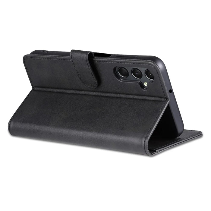 AZNS For Samsung Galaxy A35 5G Leather Phone Case Wallet Flip Phone Cover - Black - 4