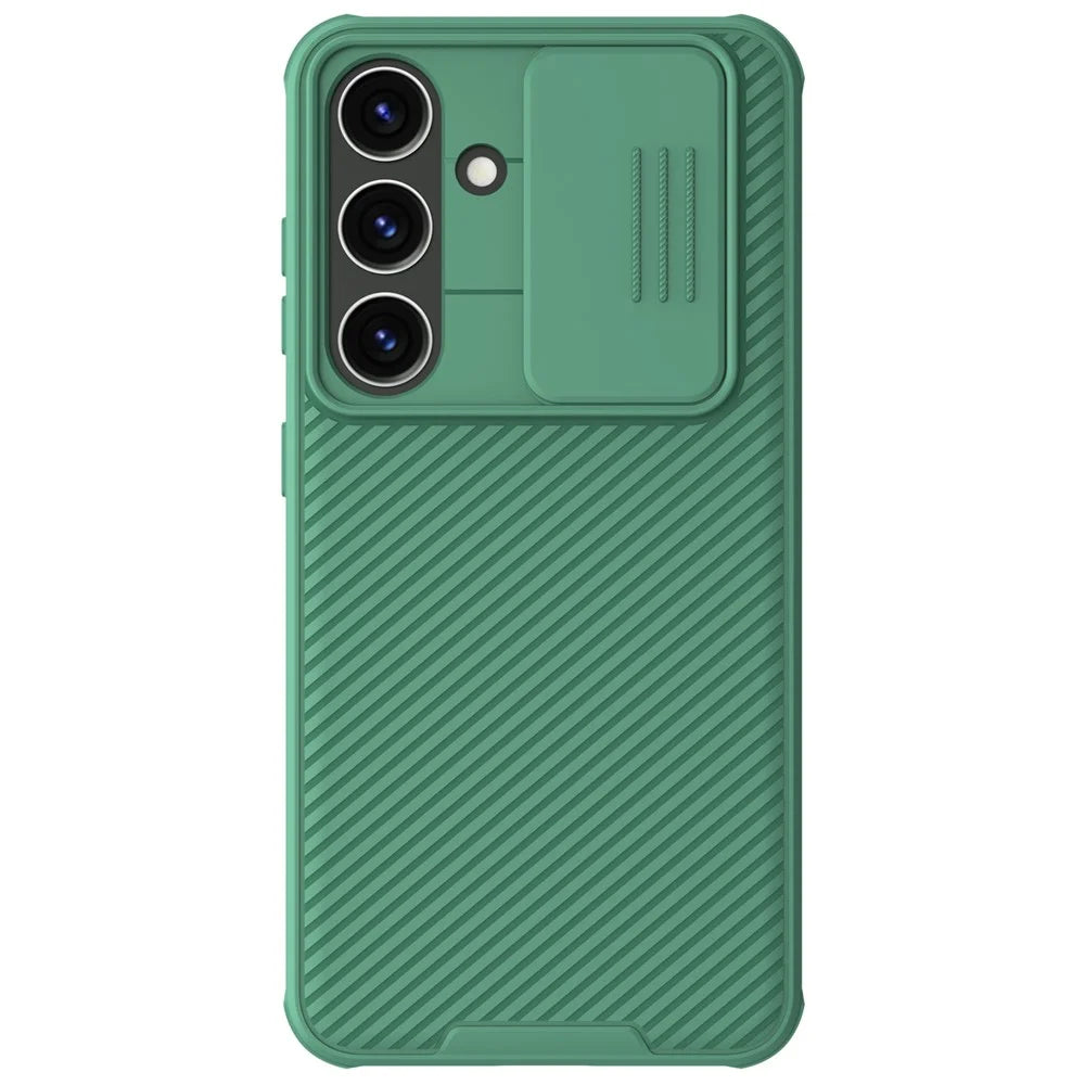 NILLKIN CamShield Pro Case for 	Samsung Galaxy S24+ Magnetic Phone Cover with Slide Camera Lid - Green - 1