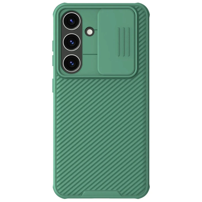 NILLKIN CamShield Pro Case for 	Samsung Galaxy S24+ Magnetic Phone Cover with Slide Camera Lid - Green - 1