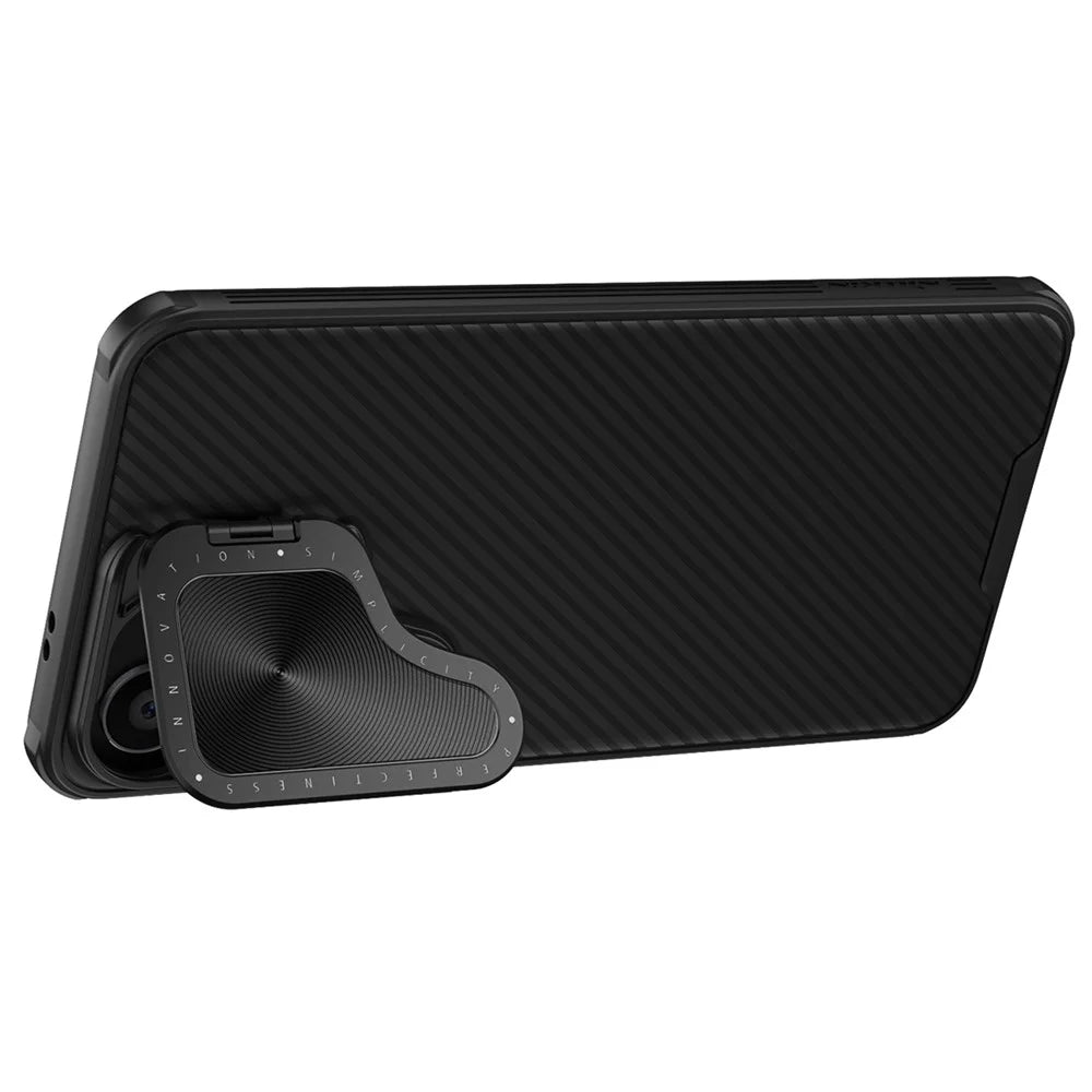 NILLKIN CamShield Prop Series for Samsung Galaxy S24+ Case Slim-Fit PC+TPU Kickstand Cover - Black - 2