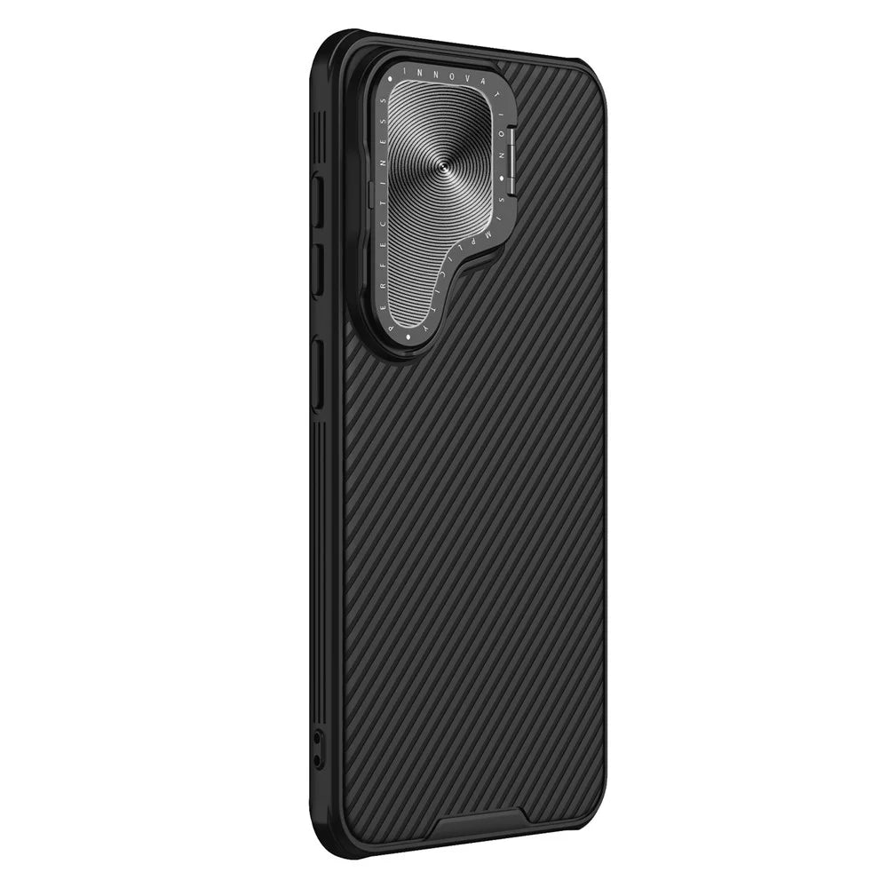 NILLKIN CamShield Prop Series for Samsung Galaxy S24+ Case Slim-Fit PC+TPU Kickstand Cover - Black - 3