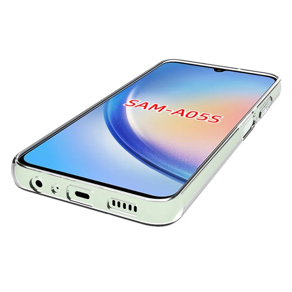 For Samsung Galaxy A05s 4G Phone Case Glossy Clear TPU Cover Watermark-Free - 6