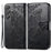 For Samsung Galaxy A15 5G Wallet Case PU Leather Wrist Strap Card Slots Cover - Black - 1