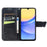 For Samsung Galaxy A15 5G Wallet Case PU Leather Wrist Strap Card Slots Cover - Black - 2