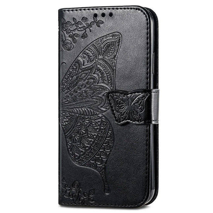 For Samsung Galaxy A15 5G Wallet Case PU Leather Wrist Strap Card Slots Cover - Black - 5