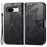 For Google Pixel 8a Phone Case Butterfly Pattern Imprinted PU Leather Flip Cover - Black - 1