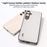 ABEEL For Samsung Galaxy S24 Case Genuine Cow Leather+PC Scratch-resistant Phone Protector - White - 3