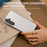 ABEEL For Samsung Galaxy S24 Case Genuine Cow Leather+PC Scratch-resistant Phone Protector - White - 5