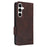 For Samsung Galaxy A35 5G Case Anti-scratch Hardware Decor Leather Phone Stand Cover - Coffee - 7