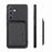 For Samsung Galaxy S24+ Back Case PU+PC+TPU Cover with Magnetic Detachable Card Holder - Black - 3