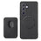 For Samsung Galaxy S24+ Back Case PU+PC+TPU Cover with Magnetic Detachable Card Holder - Black - 4