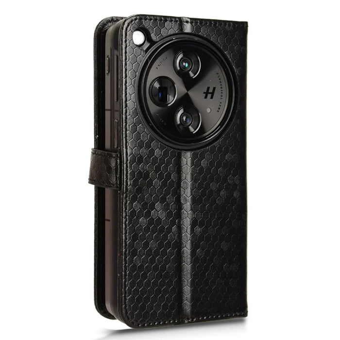 For OnePlus Open / Oppo Find N3 5G Case Imprint Anti-scratch PU Leather Phone Wallet Cover - Black - 4
