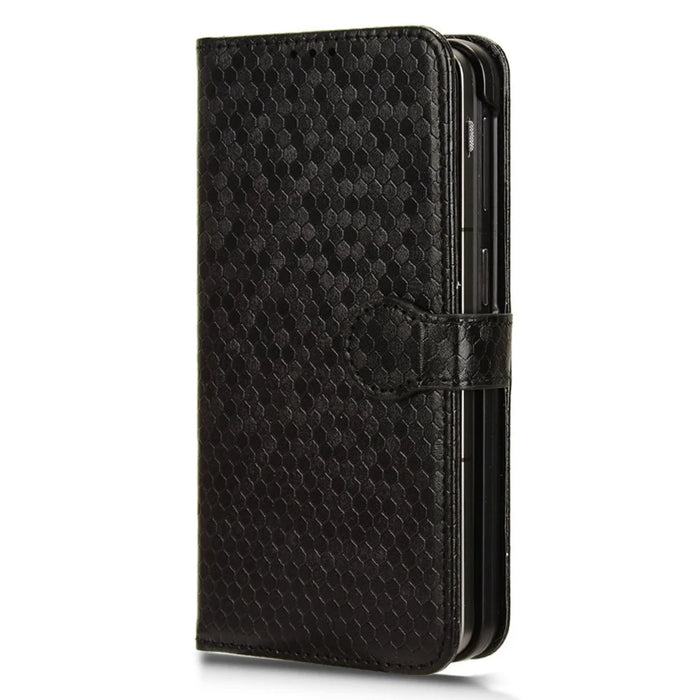 For OnePlus Open / Oppo Find N3 5G Case Imprint Anti-scratch PU Leather Phone Wallet Cover - Black - 5