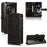 For OnePlus Open / Oppo Find N3 5G Case Imprint Anti-scratch PU Leather Phone Wallet Cover - Black - 6