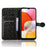 For Samsung Galaxy A15 4G / A15 5G Case Dot Imprinted Leather Shockproof Phone Stand Cover - Black - 2