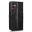 For Samsung Galaxy A15 4G / A15 5G Case Dot Imprinted Leather Shockproof Phone Stand Cover - Black - 5