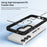 For Samsung Galaxy S24 Clear Case Metal  Lens Frame Protective Phone Cover - Black - 5