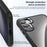 For Samsung Galaxy S24 Clear Case Metal  Lens Frame Protective Phone Cover - Black - 6