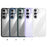 For Samsung Galaxy S24 Clear Case Metal  Lens Frame Protective Phone Cover - Black - 7