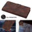 For OnePlus Ace 2V / Nord 3 5G Wallet Case Line Imprinted PU Leather Phone Cover with Strap - Coffee - 4