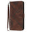 For OnePlus Ace 2V / Nord 3 5G Wallet Case Line Imprinted PU Leather Phone Cover with Strap - Coffee - 7