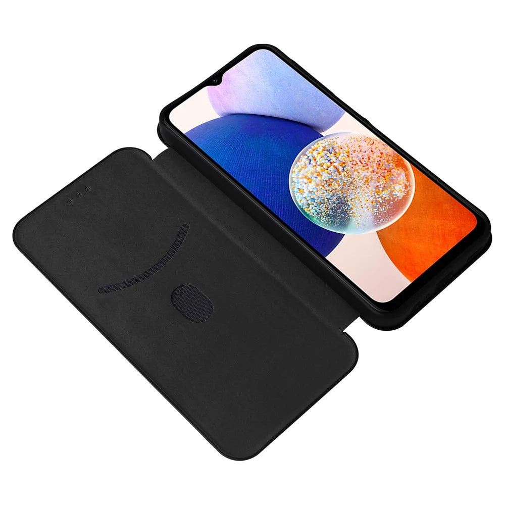 For Samsung Galaxy A15 4G / 5G Phone Case PU Leather Cover Card Slots - Black - 2