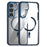 For Samsung Galaxy S24+ Phone Magnetic Case Metal Lens Frame Cover - Dark Blue - 1