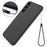 For Samsung Galaxy A55 5G Phone Case Soft Lining Liquid Silicone Protective Shell with Strap - Black - 1