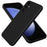 For Samsung Galaxy A55 5G Phone Case Soft Lining Liquid Silicone Protective Shell with Strap - Black - 2
