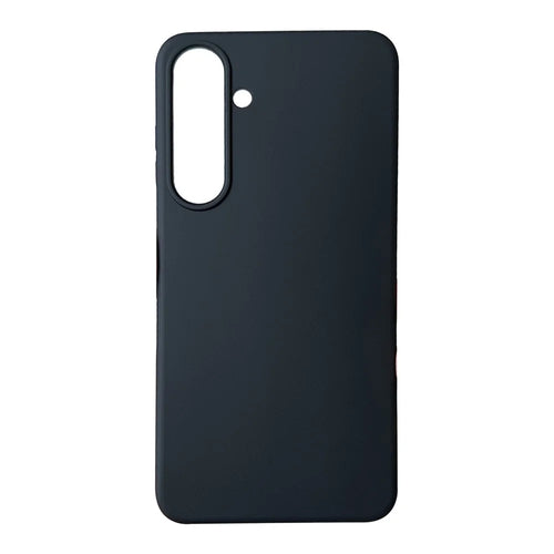 For Samsung Galaxy S24 Cell Phone Case Glossy Anti-scratch TPU Phone Cover (Big Rear Lens Hole) - Black - 1
