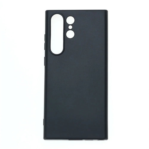 For Samsung Galaxy S24 Ultra Case TPU Glossy Phone Protection Cover (Big Rear Lens Hole) - Black - 1