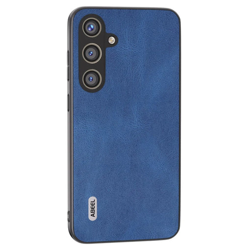 ABEEL For Samsung Galaxy S24 Case Shockproof PU Leather+PC Retro Phone Guard Cover - Blue - 1