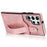 PU Leather Case for Samsung Galaxy S24 Ultra Shell Retro RFID Blocking Wristband Phone Cover - Rose Gold - 3
