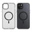 For iPhone 15 Plus / 14 Plus Magnetic Case Translucent Matte Anti-Fingerprint Phone Cover - Black - 2