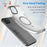 For iPhone 15 Plus / 14 Plus Magnetic Case Translucent Matte Anti-Fingerprint Phone Cover - Black - 3