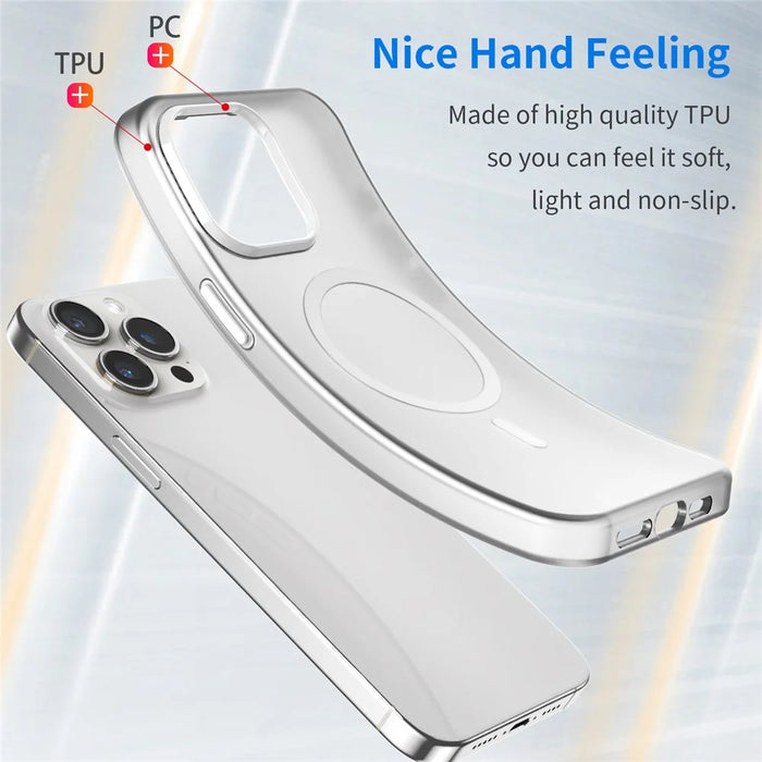 For iPhone 15 Pro Case Translucent Matte Back Slim Phone Cover - White - 3