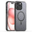 For iPhone 15 Pro Max Translucent Case Magnetic Phone Cover Compatible with MagSafe - Black - 1