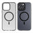 For iPhone 15 Pro Max Translucent Case Magnetic Phone Cover Compatible with MagSafe - Black - 2