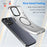 For iPhone 15 Pro Max Translucent Case Magnetic Phone Cover Compatible with MagSafe - Black - 3