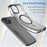 For iPhone 14 Translucent Phone Case Matte Design Compatible with MagSafe Wireless Charging - Black - 3