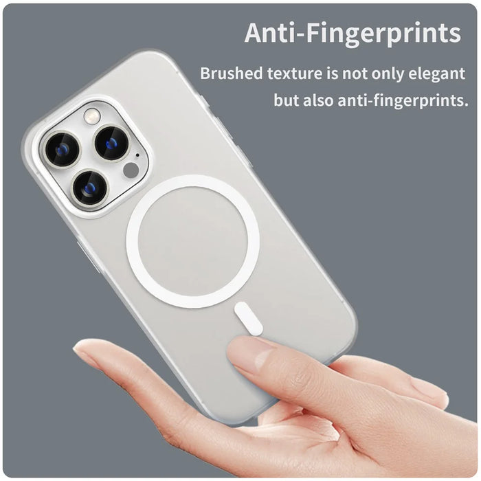 For iPhone 14 Pro Translucent Matte Phone Case TPU + PC Anti-Scratch Cover - White - 4
