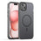 For iPhone 15 Magnetic Case Matte Phone Cover Anti-Fingerprint Anti-Scratch - Black - 1