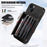 For iPhone 13 6.1 inch Cell Phone Case PU Leather+TPU Card Bag Drop-proof Cover with 2 Straps - Black - 7
